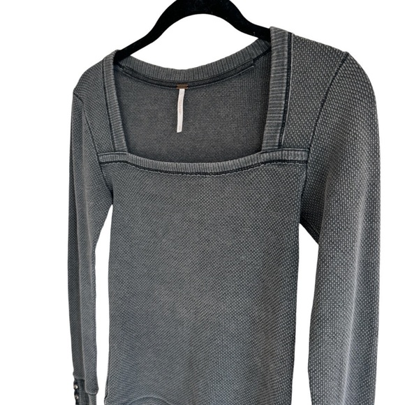 Free People Give A Little Love Embellished Cuff Thermal Top, Size S - Picture 5 of 9